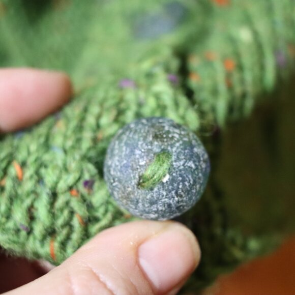 Su-Zen Vintage Green Wool Cable-Knit Cardigan Sweater Fairycore USA Size 2 - Picture 10 of 15